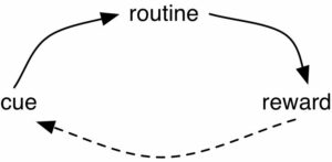 Habit Loop: Cue, Routine, Reward. Repeat.