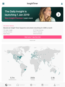 Insight Timer Today tab