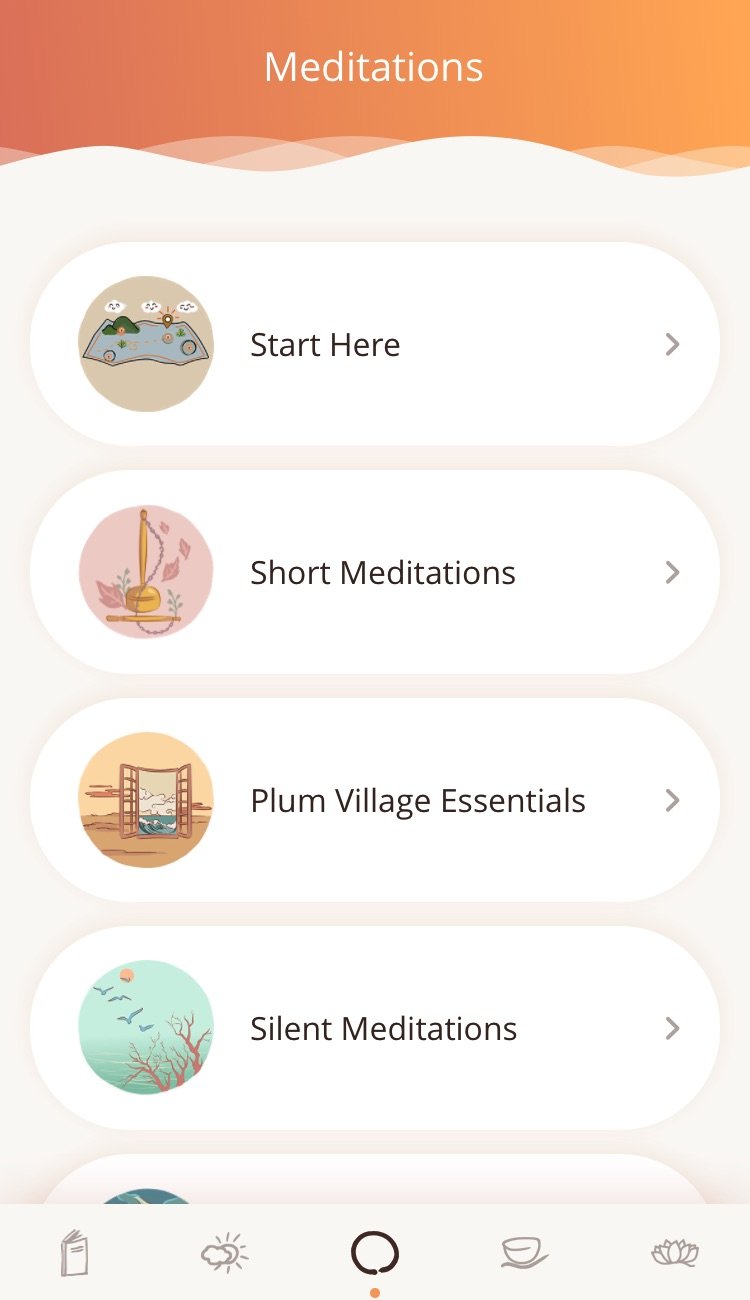 Review Plum Village App mindful.technology