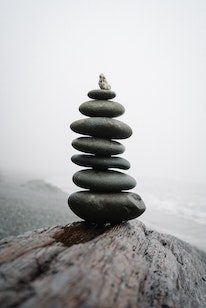 Stones balanced on top of each other
